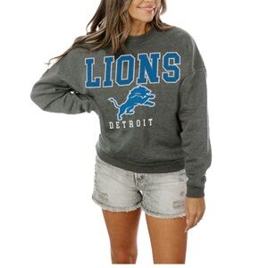 WOMEN’S SZ xl Detroit Lions Gray Sweatshirt nwt GAMEDAY COUTURE FANATICS #4